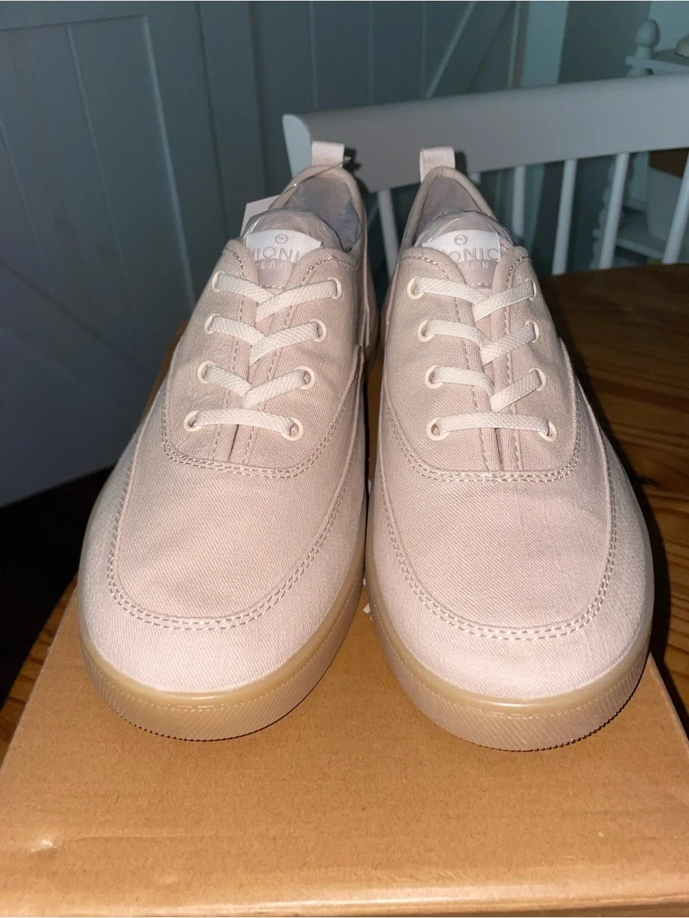 Vionic Women's Beach Cyan Slip On Sneaker In Chateau Grey Sz 10M NWB